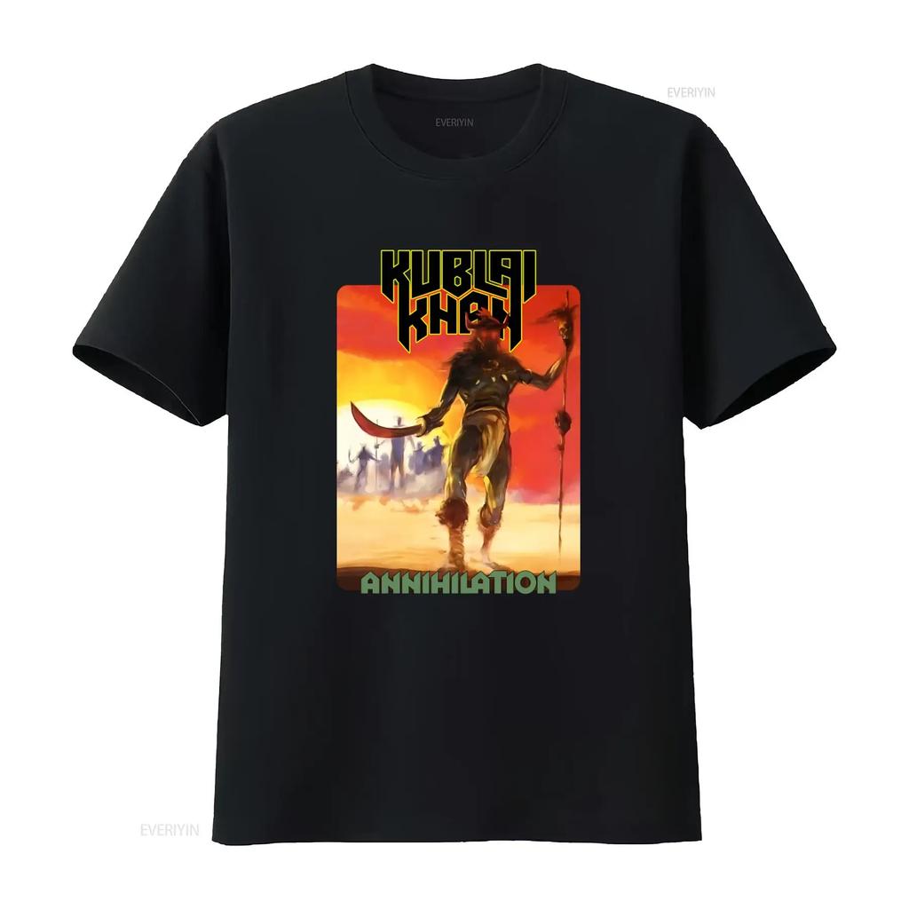 KUBLAI KHAN Annihilation T shirt Perfect for Metal Music Fans vintage Washed designer clothes f