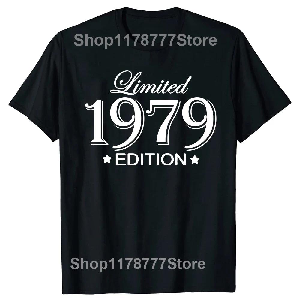 Classic 1979 Vintage Birthday Cassette Est 1979 Edition T Shirts Summer Graphic Cotton Streetwear Short Sleeve Gifts Tshirt