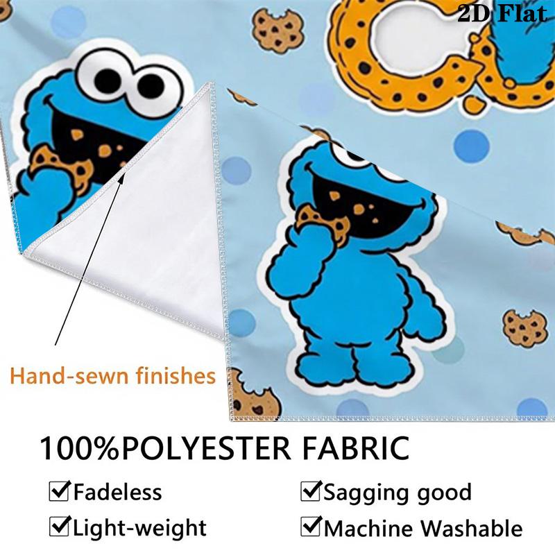 Cookie Monster Wall Tapestry Aesthetic Wall Hanging Printed Fabric Blanket Decorative Tapestries for Bedroom Living Room Home Decor