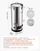 Sistema di Cottura Elettrico, Pentola di Cottura 8 Gal/30L Birraio Casalingo, Corpo in Acciaio Inossidabile 304, Dispositivo di Infusione e Bollitura con Cestello Interno Integrato e Rinforzato