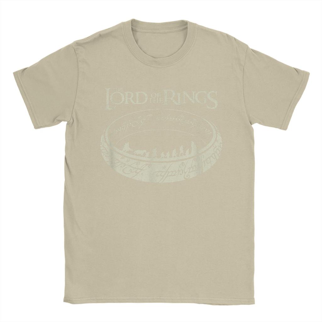Vintage L-Lords Of The R-Rings The Journey Ring T-Shirt for Men 100% Cotton T Shirt Short Sleeve Tee Shirt Plus Size Clothing