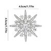 Luxury Zircon Star Brooch Men Women Zircon Snowflake Brooch Suit Lapel Pin Fashion Clothes Jewelry Accessories
