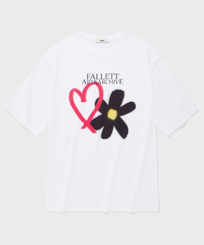 FALLETT Love Spray White Short Sleeve T-Shirt