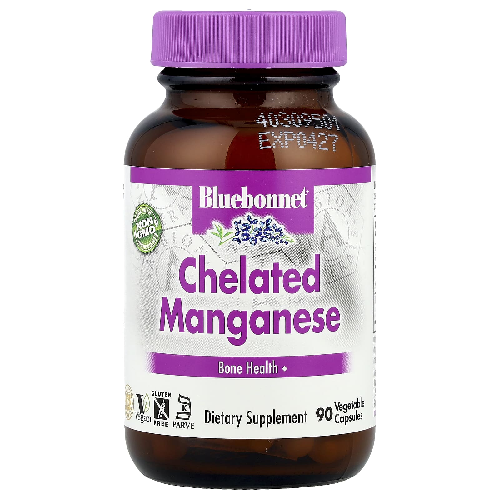 

Chelated Manganese, 10Mg, 90 Veggie Caps