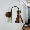 35.56 Cm Italian Brass Wall Sconce Mid Century Modern Bedside Light