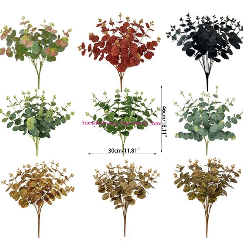 Artificial Eucalyptuses Leaves Stems Simulation Branch Flower Arrangement Decor