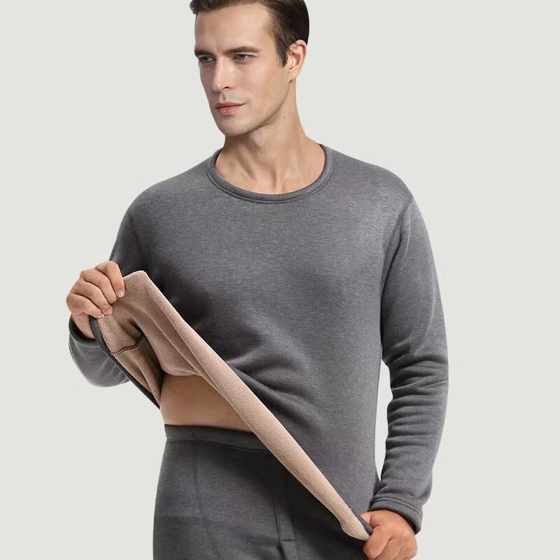 Nanjiren Men's Thickened Fleece Thermal Underwear Set