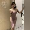 Lace perspective tube top dark flower shoulder dress pure desire lingerie royal sister