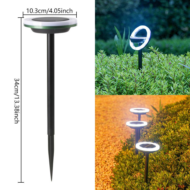 Waterproof Solar Garden Lights: Outdoor Courtyard, Lawn, Flower Bed Decoration with Ground Stake & Sensor