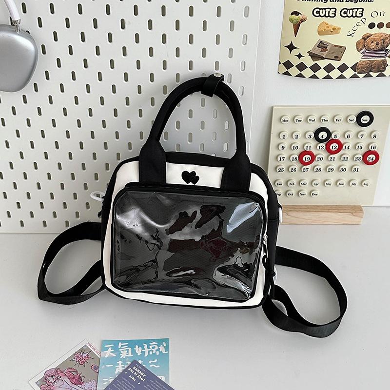 Women's Bag Sweet Girl Daily Simple and Versatile Handbag Shoulder Bag Crossbody Bag Backpack Solid Color Transparent