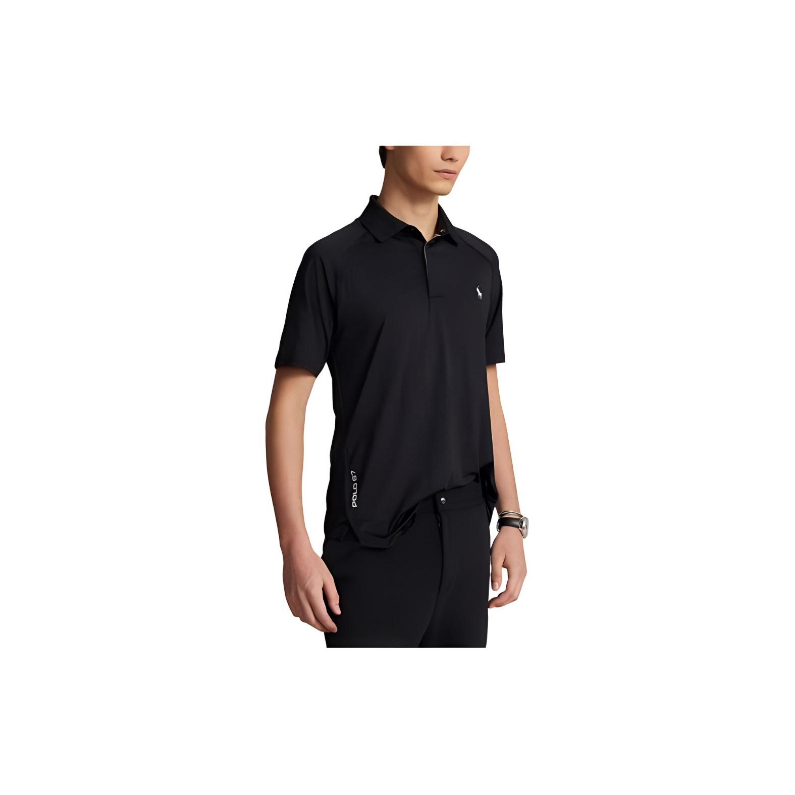 

Polo Ralph Lauren Футболка-поло с коротким рукавом и принтом в виде логотипа-буквы для мужчин, топы, черный 710900937-001 M