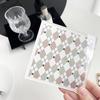 Acrylic Checkerboard Drinks Coaster Cup Mat Tabletop Protection Serving Tray Decorative