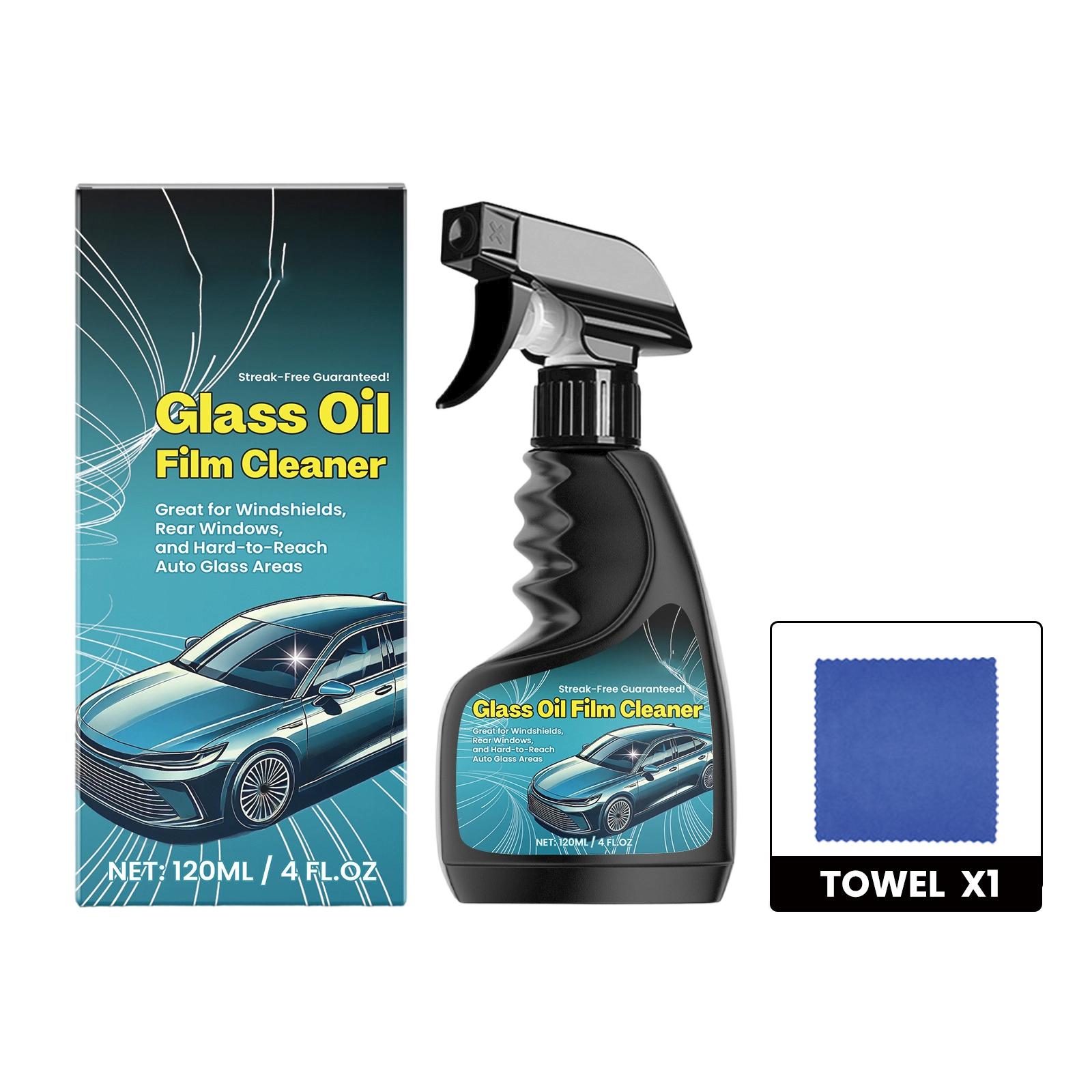 

Glass Oil Film Cleaner Car Glass Degreasing Windshield Cleaning Stain Removal Cleaner 120ml One Size