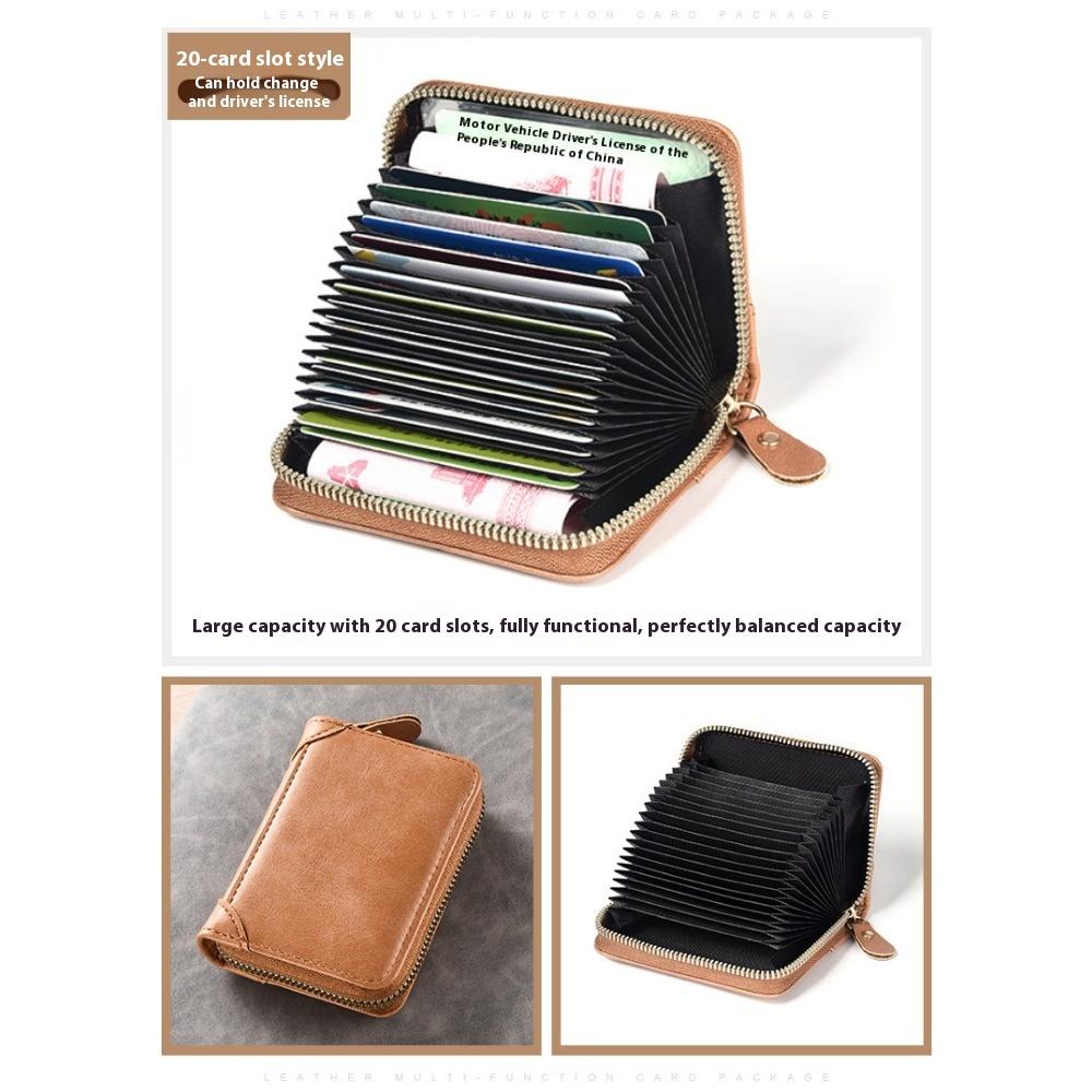 Card Bag Men's Anti-degaussing Theft Certificate Card Bag Small Multi-card Organ Card Clip Large Capacity Women's Bank Card Holder