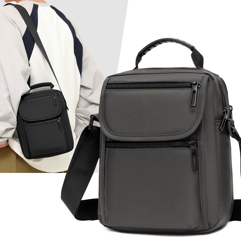 Men's Trendy Multi-Layer Crossbody Bag - Versatile Casual Vertical Shoulder Sports Backpack