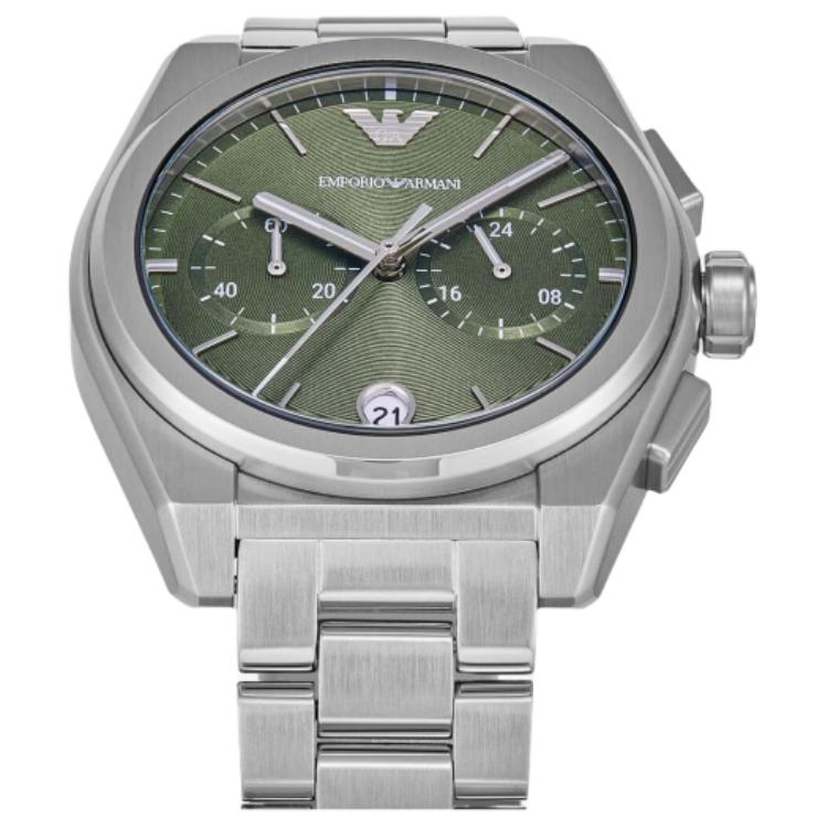 Emporio Armani Minimalist Business Series Watch Quartz Movement Stainless Steel Strap 42Mm Green Dial Men watches AR11640