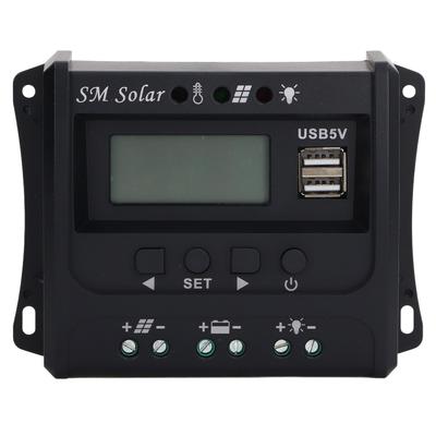 Regolatore Pannello Solare 3 Stadi Carica PWM Microcontrollore Intelligente Piastra in Alluminio ABS 12V 24V