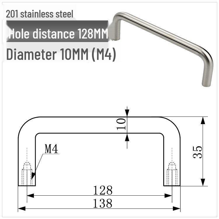 Solid 304 Stainless Steel U-Shaped Cabinet Handle