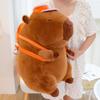 Cute Cartoon Animal Basketball Backpack Capybara Plush Toy Kawaii Stuffed Doll Home Decor Gifts For Kids