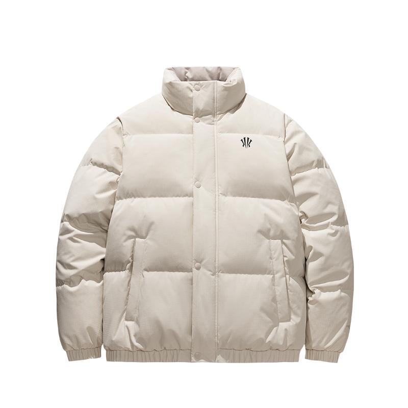 Anta Kyrie Irving Series Off-White Unisex Stand Collar Warm Down Jacket 172541908-1 3XL