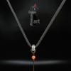 Elegant Hand-Woven Silver Pendant Rope - Adjustable Men's Necklace, Jade Pendant, Pixiu Amulet Lanyard