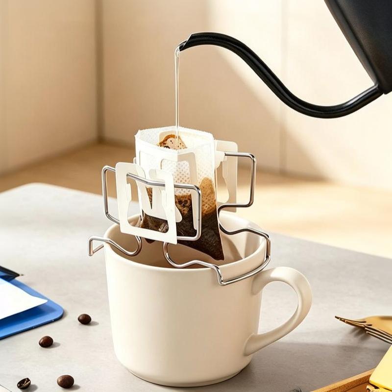Stainless Steel Hanging Ear Coffee Drip Stand Portable Hand Brew Filter Holder Coffee Dripper Rack For Home Office Camping