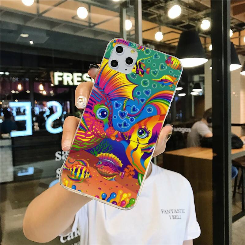 Lisa Frank Art Phone Case for iphone 12 pro max 11 pro XS MAX 8 7 6 6S Plus X 5S SE 2020 XR cover