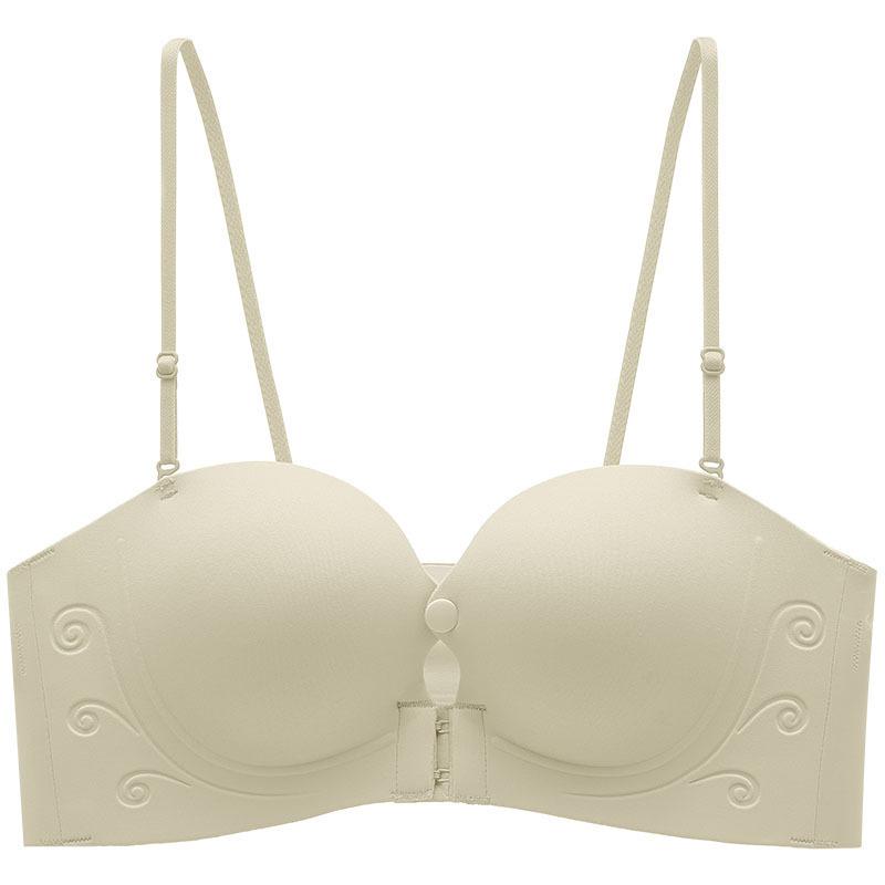 Push Up Straless Bra Women Front Closure Bras Sexy Underwear Soft Wireless Brassiere Non-Slip Bralette Solid Color Ladies Lingerie