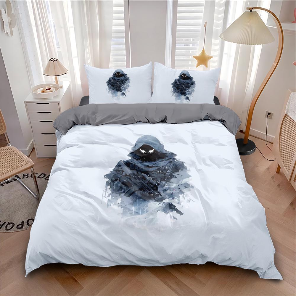 Call of Duty Gaming-Themed Four-Piece Duvet and Bedding Set for Boys' Dorm Room