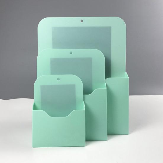 Magnetic File Holder Storage Box Solid Color Large Capacity Full Size Magnetic Pocket Wall Hanging File Organizer