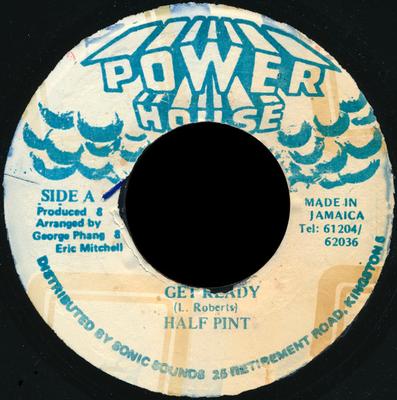 7inch Record HALF PINT  Get Ready NONE Power House Jamaica Reggae Ska  Dub Used