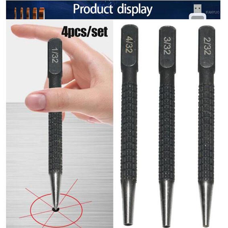 Non-Slip Center Punch Metal Wood Marking Drilling Tool High Hardness Carbon Steel Automatic Punch For Wood Drilling Tools