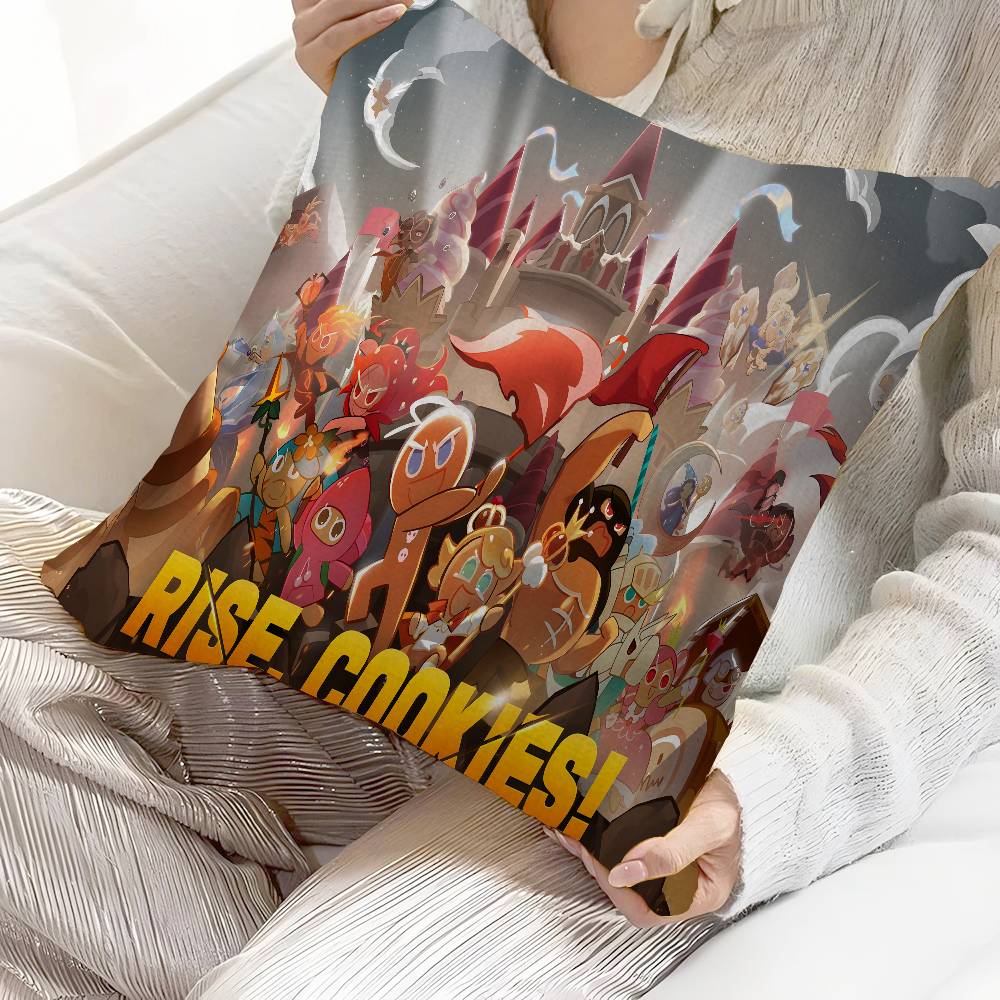 

Anime Cookie Run K-Kingdom Stitch Lucky Dragon pillow cover sofa cushion cover home room decoration children gift 12x12Inch