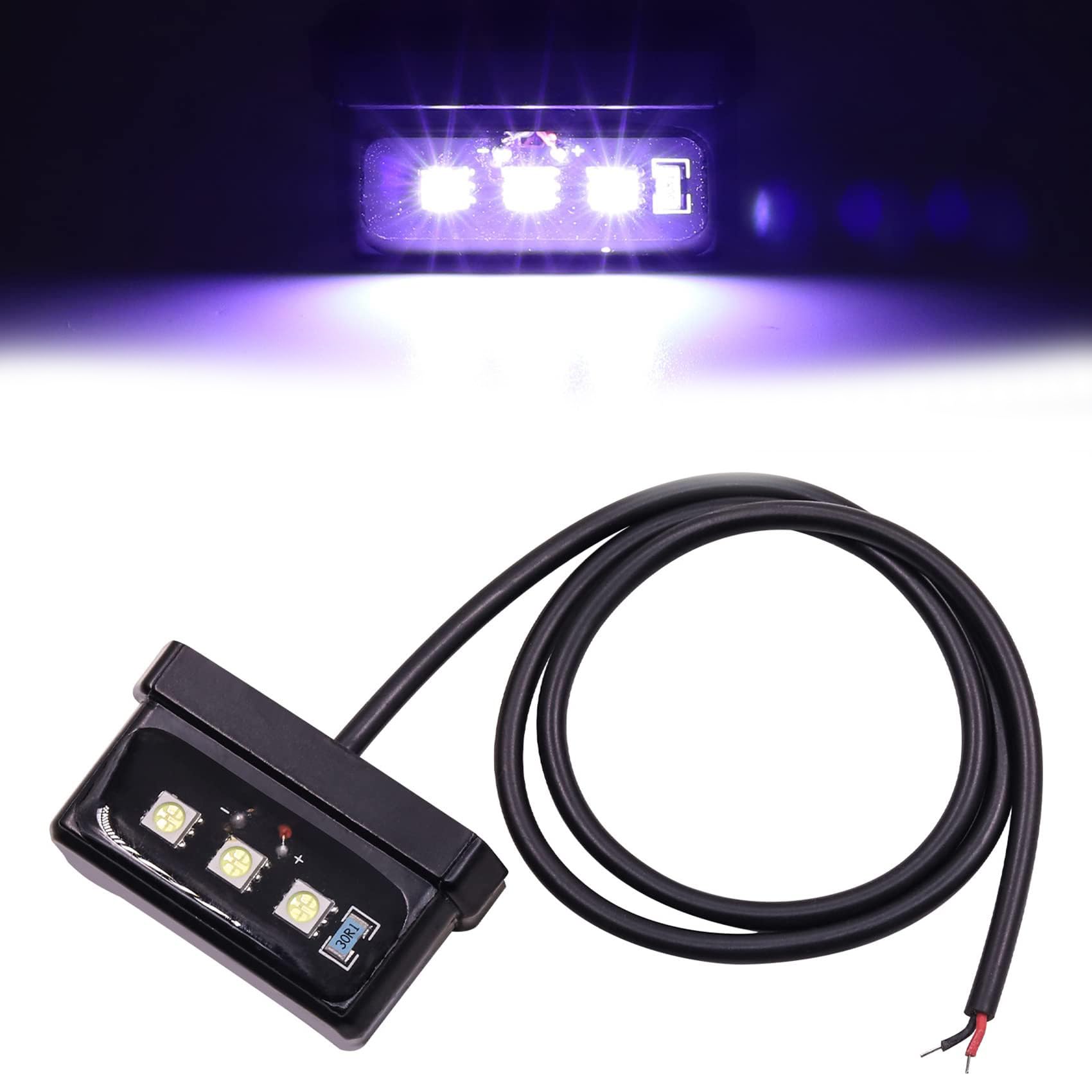 

Aoling Motorcycle License Lamp, Motorcycle License Lamp, DC 12 V, Waterproof, Small, Equipped with чорний