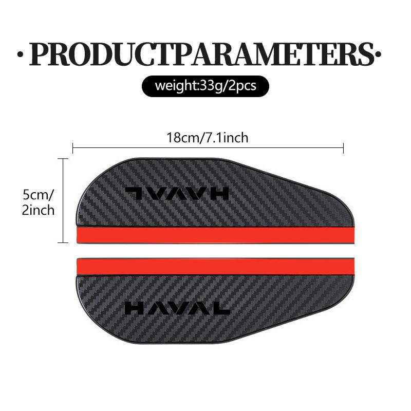 2pcs Carbon Car Rearview Mirror Rain Eyebrow Blocker Sun Visor For Haval Great Wall Jolion H1 H2 H3 H4 H5 H6 H7 H9 F5 F7 M4 M6