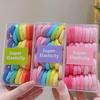 Korean Style Colorful Gradient High Elasticity Hair Ties for Girls' Ponytails