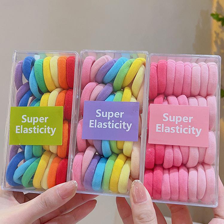 Korean Style Colorful Gradient High Elasticity Hair Ties for Girls' Ponytails