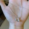 Hollow pearl pendant necklace simple temperament collarbone chain versatile high-end fashion jewelry