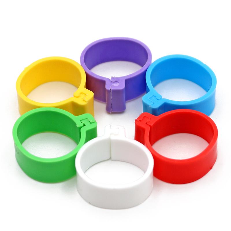 100 Pcs Chicken Foot Rings 6 Colors Poutry Duck Pigeon Geese Quail Bird Ring Carry tools Feeding Logo