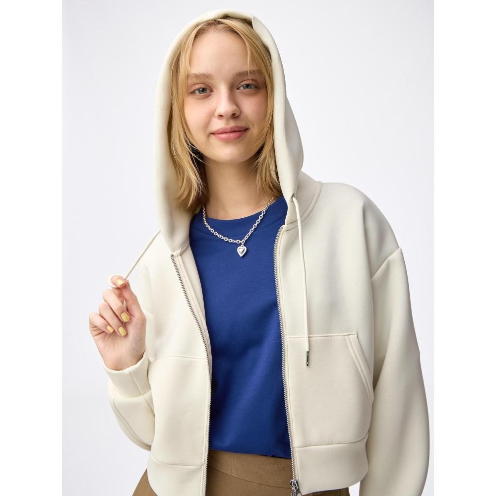 Uniqlo Gu Puff Sweatshirt Full Zip Hoodie