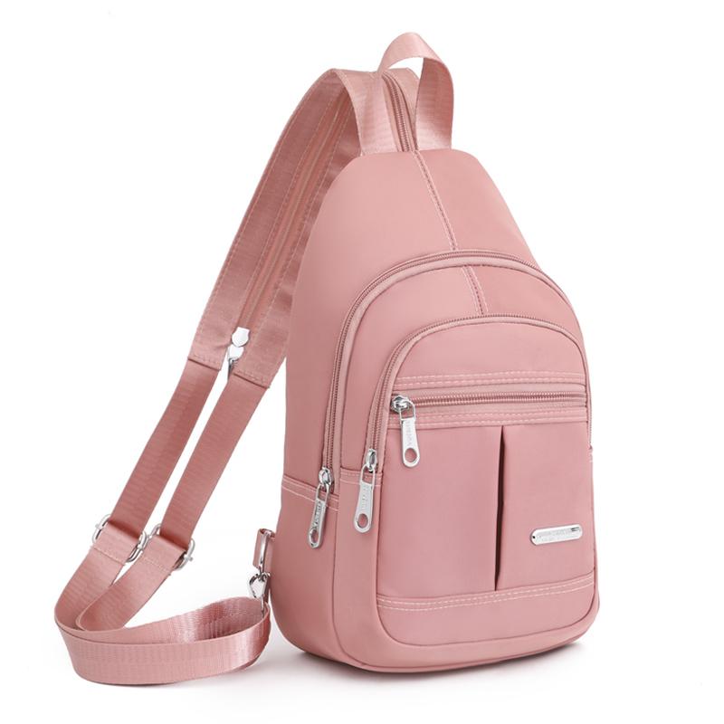 Sports chest bag, multifunctional sloping shoulder backpack with multiple zipper compartments, riding side backpack, suitable fo