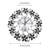 Metal Frame Wall Clock Iron Flower Wall-mounted Clock Elegant Decorative Clock  Kitchen