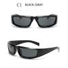 Y2K Sonnenbrillen für Damen Herren Unisex Steampunk Sport Punk Brillen Mode Zukunftsstil