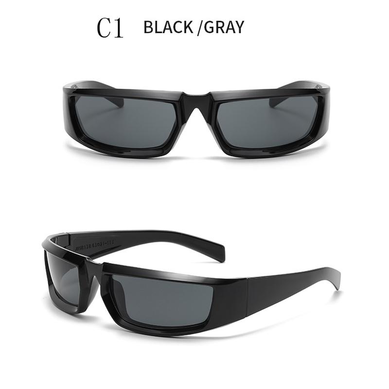 Y2K Sonnenbrillen für Damen Herren Unisex Steampunk Sport Punk Brillen Mode Zukunftsstil