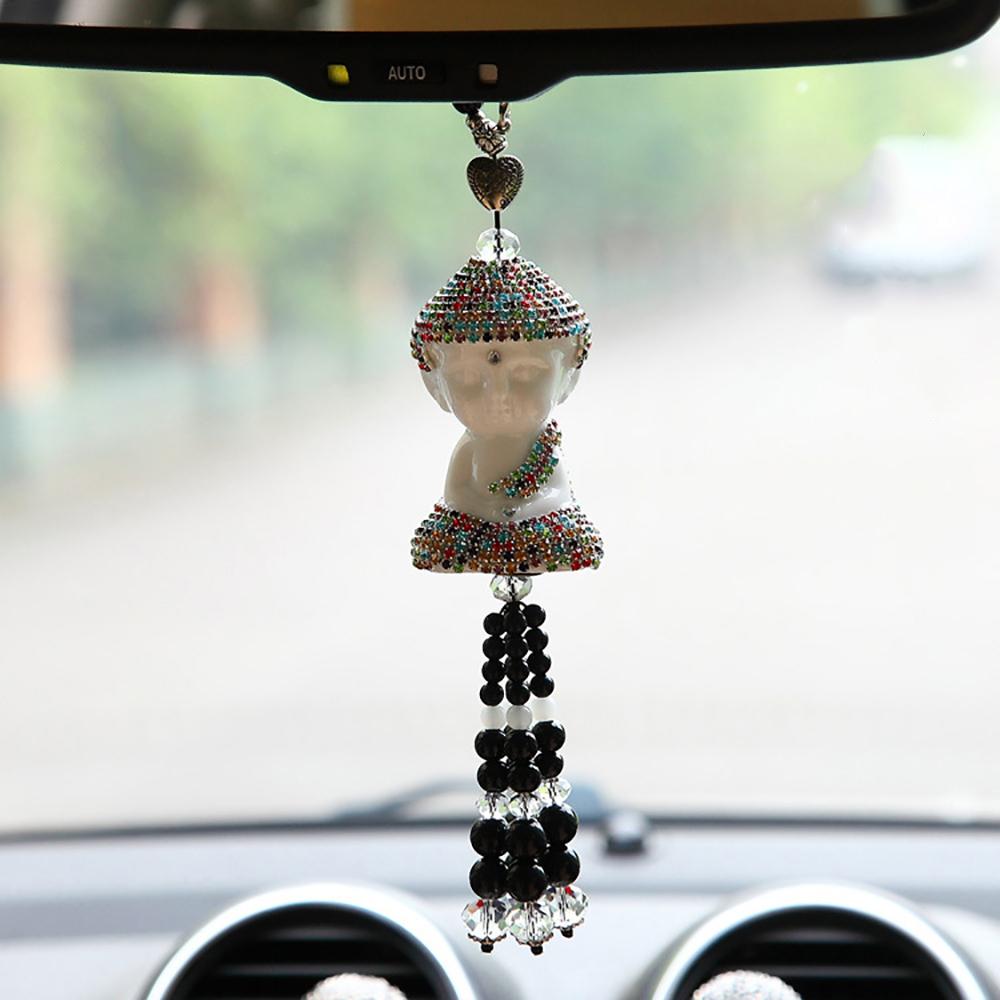 

Автомобильный кулон, керамическая фигурка Алмазного Будды, украшение, подвесной орнамент, буддийское авто зеркало заднего вида, счастливый декор, аксессуары