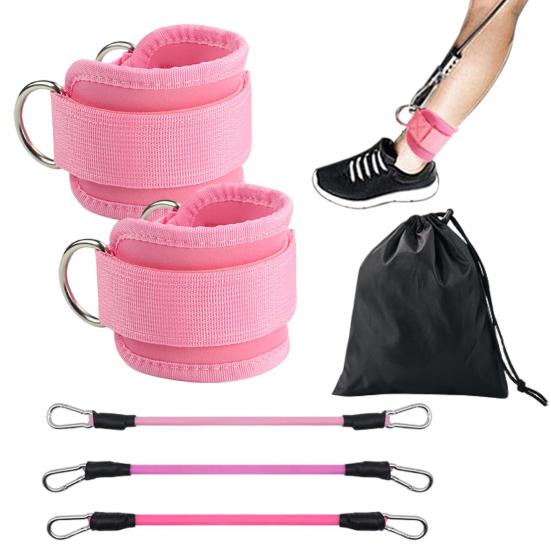 Manşetli Ayak Bileği Direnç Bantları Kadın Bacak ve Kalça Egzersiz Bantları Kickback'ler için Kalça Antrenman Ekipmanları Kalça ve Basen Çalışması