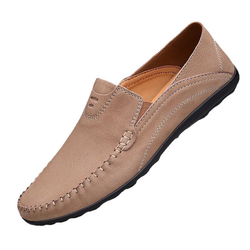 Casual Doudou Shoes Men's Shoes Leather Shoes Breathable Trend One Pedal Lazy Soft-soled Doudou Shoes