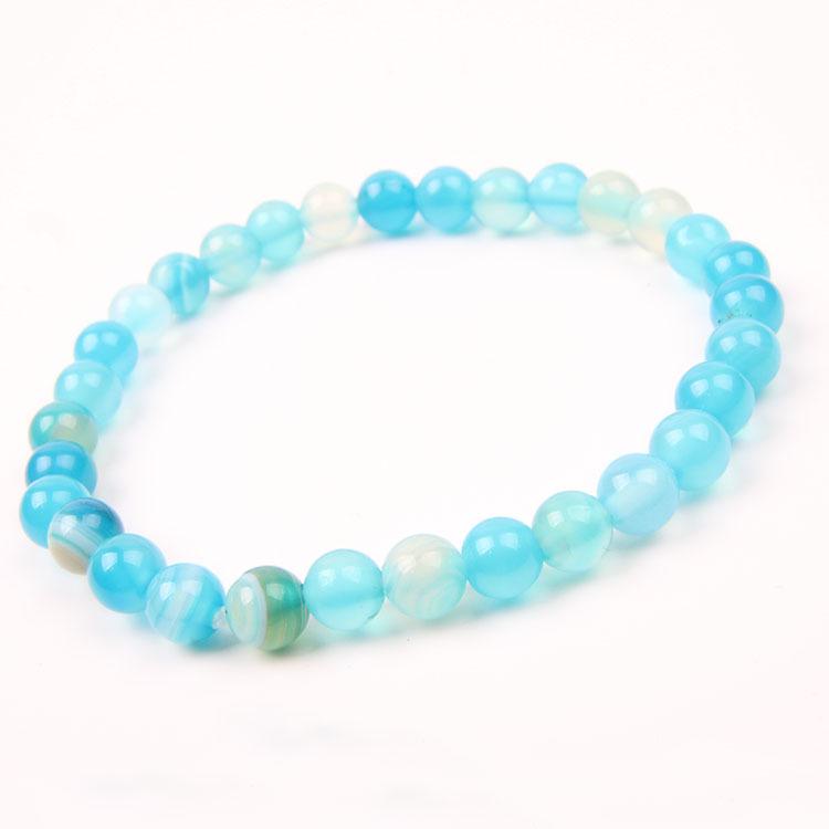 Red Agate Crystal Bracelet: Simple Round Beads, Couple Style Hand Jewelry