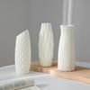 Modern Flower Vase Plastic Plants Pot White Imitation Ceramic Flower Vases Flower Arrangement Home Living Room Wedding Decor