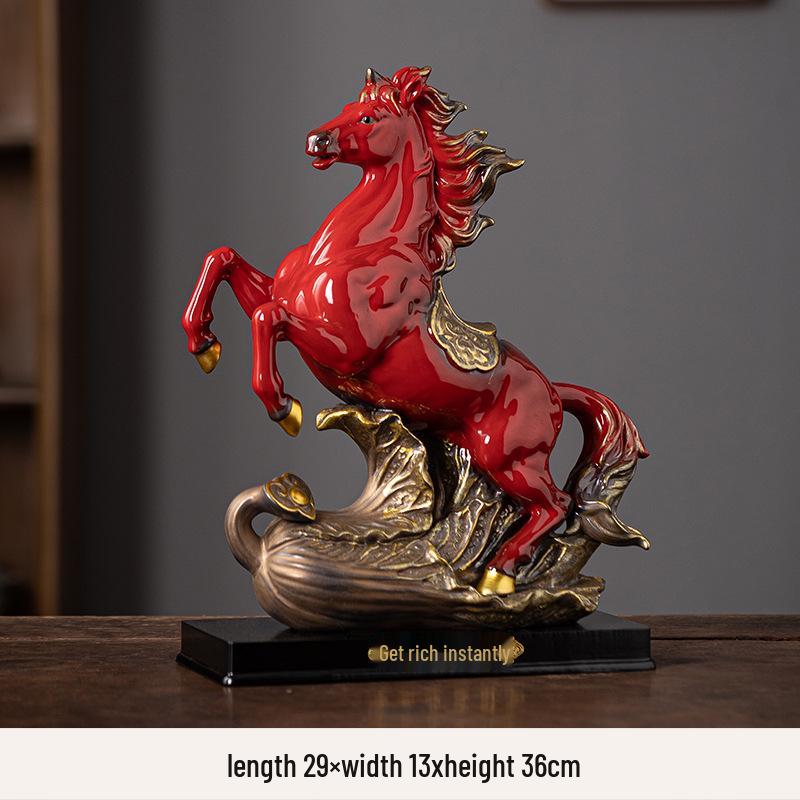 

Фигурка Лошади по знаку зодиака: Элегантный декор для гостиной или офиса, Идеальный подарок для руководителей или на церемонии открытия